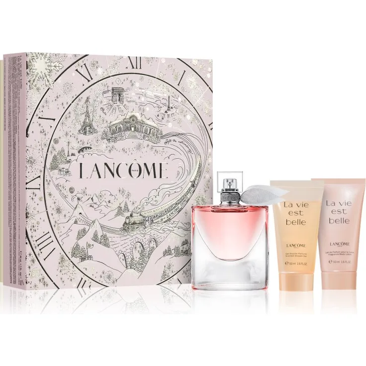 Lancôme La vie est belle Geschenkset, Damen-Duftset mit Eau de Parfum 50 ml, Duschgel 50 ml und Body Lotion 50 ml in Geschenkverpackung