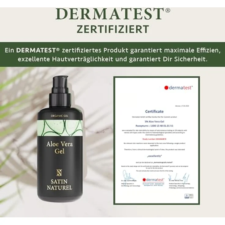 Satin Naturel Aloe Vera Gel Bio 200 ml  – Bild 6