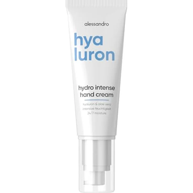 alessandro Hyaluron Hydro Intense Hand Cream, intensiv pflegende Handcreme mit Hyaluron & Aloe Vera, schnell einziehend, für normale & trockene Haut, vegan, 50 ml