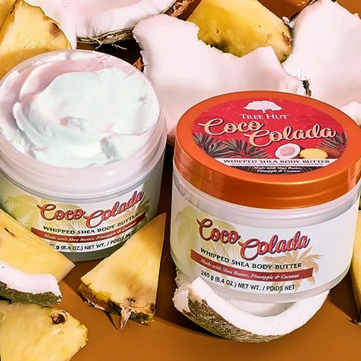 Tree Hut Coco Colada Körperbutter 240 g, vegane Feuchtigkeitspflege mit angenehmem Duft – Bild 4