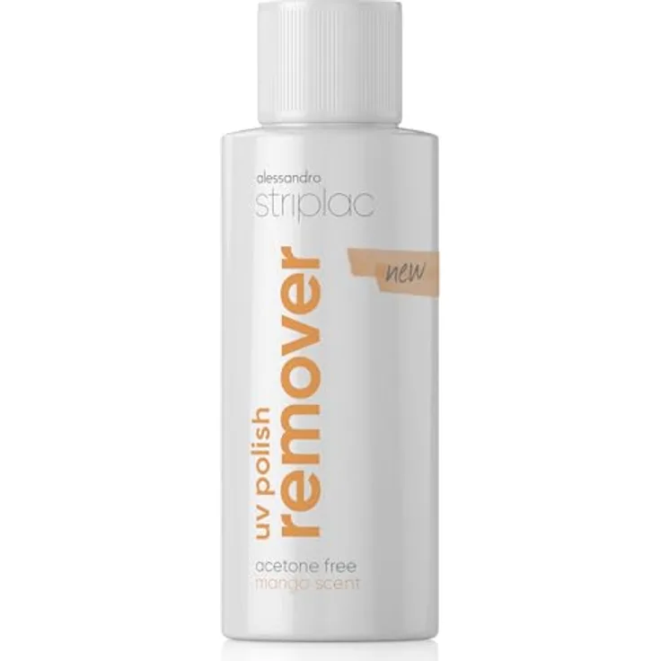 alessandro Striplac UV Polish Remover Nail & Feet, Acetonfreier Spezial-Nagellackentferner mit Mangoduft, vegan, 125ml