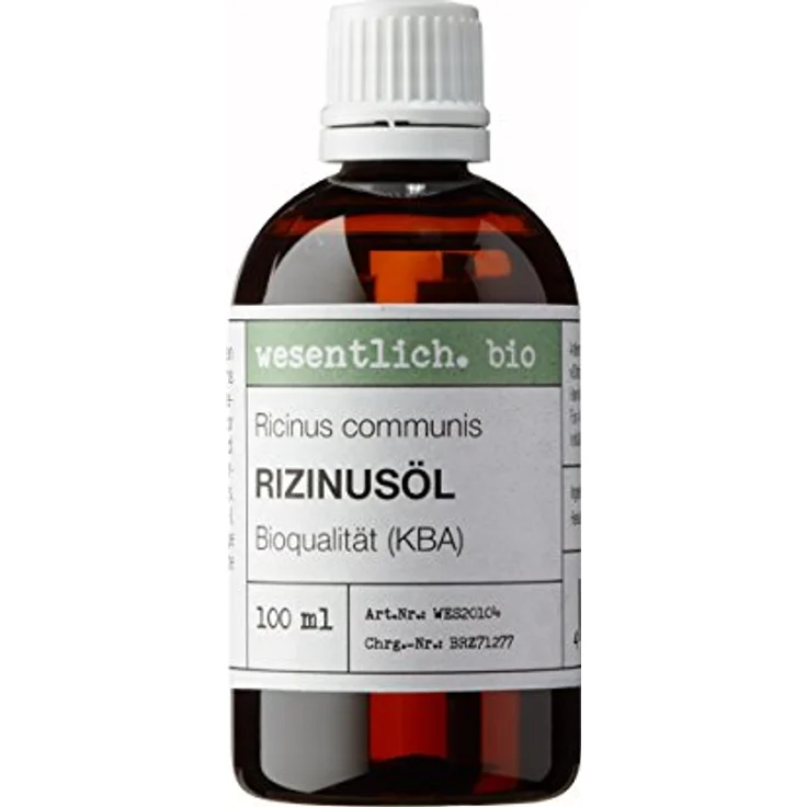 wesentlich. Rizinusöl BIO kaltgepresst 100ml - zur Pflege von Wimpern und Augenbrauen - Haut und Haar