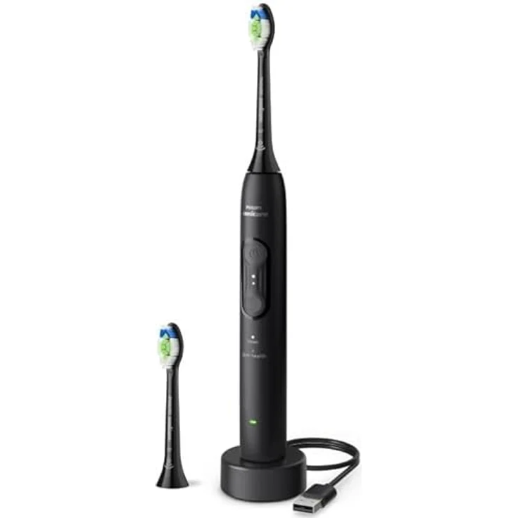 Philips Sonicare 4100 HX4042/52, elektrische Schallzahnbürste mit Plaque-Entfernung, schwarz – Bild 2