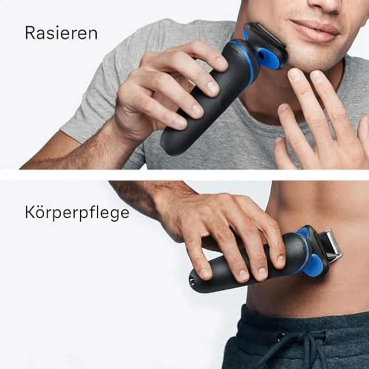 Braun Elektrorasierer Series 5 52-B1600s, 100% wasserdicht, Körperpflege-Aufsatz, bis zu 50 Min Laufzeit, Made in Germany – Bild 5