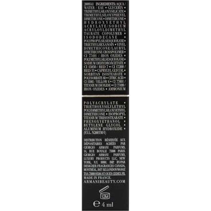 Armani Lip Maestro Satin, Hochpigmentierter Lippenstift mit samtigem matten Finish und pflegender Formel, 4 ml – Bild 7
