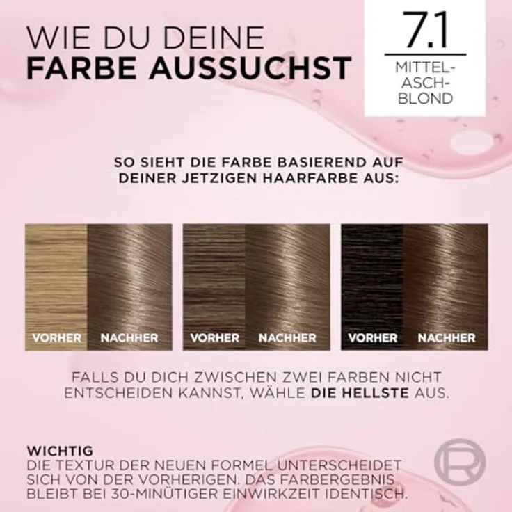 L'Oréal Paris Excellence Creme Haarfarbe Nr. 7.1 – Bild 6