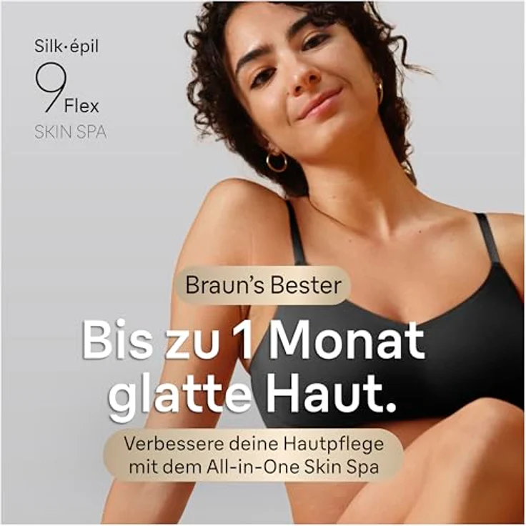 Braun Silk-épil 9 Flex SkinSpa 9-481, 3D Epilierer für Nass- und Trockenrasur mit flexiblem Kopf, präzise Haarentfernung – Bild 3