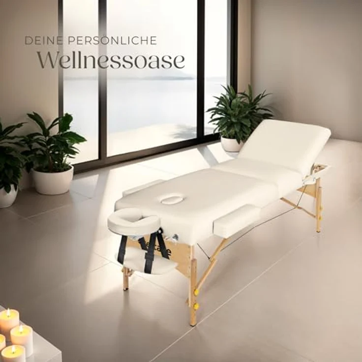 TecTake Massageliege Massagestuhl, 3 Zonen Massageliege – Bild 10