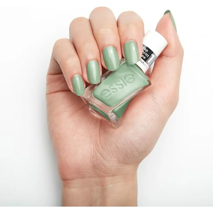 essie langanhaltender Nagellack mit glänzendem Finish, Maniküre ohne UV-Licht, Gel Couture, Farbe: Nr. bling it 551, Grün, 1 x 13,5 ml – Bild 3