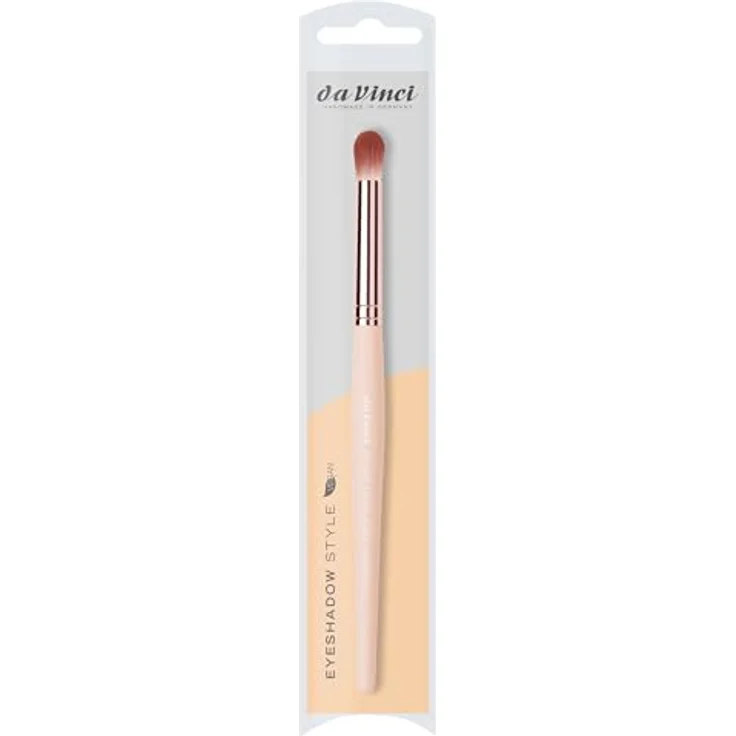 Da Vinci Blender und Concealerpinsel, lang rund, für Puder- und Cremelidschatten, nudefarben, 16,3 cm – Bild 4