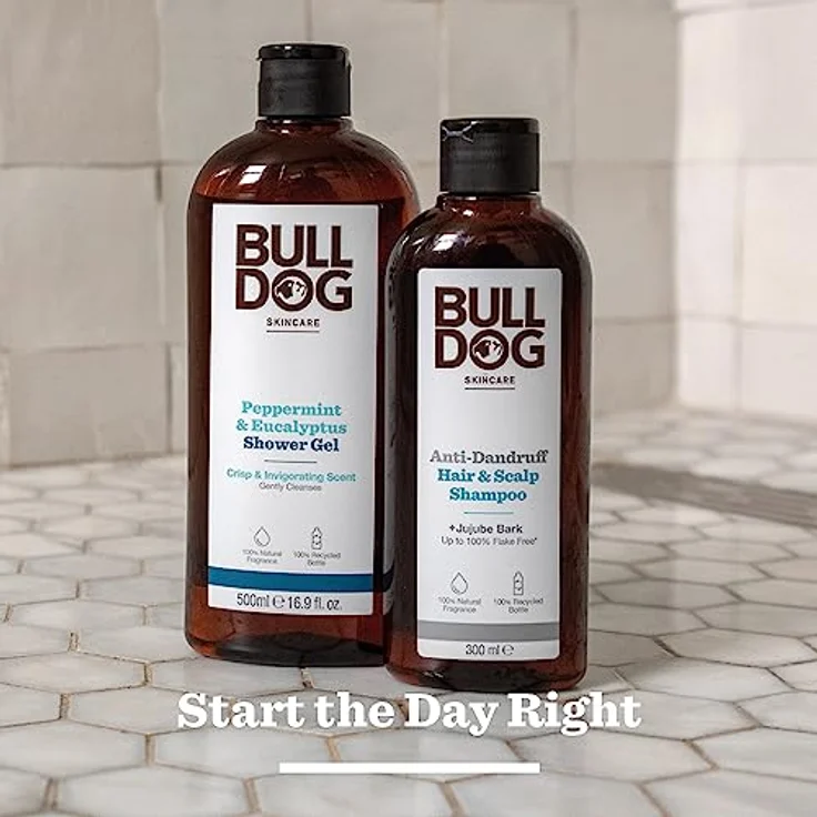 Bulldog Skincare Anti-Dandruff Shampoo, 300ml, revitalisierendes Shampoo für Männer gegen Schuppen, spendet Feuchtigkeit und stimuliert Haarwuchs – Bild 8