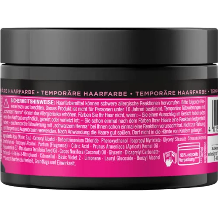 got2b Color Mask! Pink (150 ml), temporäre Haarfarbe für Farb-Boost & intensive Pflege in nur 5 Minuten, auswaschbare Haarfarbe mit pflegendem Kokos-Öl – Bild 2