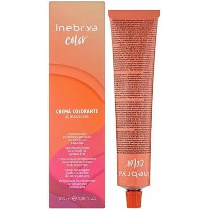 Inebrya Permanente Haarfarbe mit Leinsamen und Aloe Vera 100 ml (- 4.0 braun)