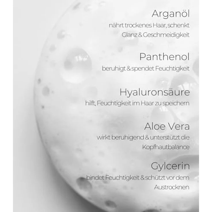 genuine haircare Shampoo 3, Intensives Feuchtigkeits-Shampoo mit Arganöl & Aloe Vera, für sehr trockenes strapaziertes Haar, vegan, silikonfrei, 200 ml – Bild 4