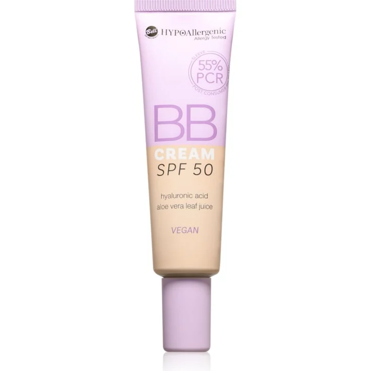 Bell HYPOallergenic BB Creme, feuchtigkeitsspendende Tagescreme SPF 50, Farbton 02 Natural, 30 g