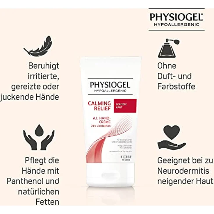 PHYSIOGEL Calming Relief A.I. Handcreme 50 ml – beruhigende Handcreme für rissige Hände – pflegt die Hände mit Panthenol und natürlichen Fetten – Bild 3