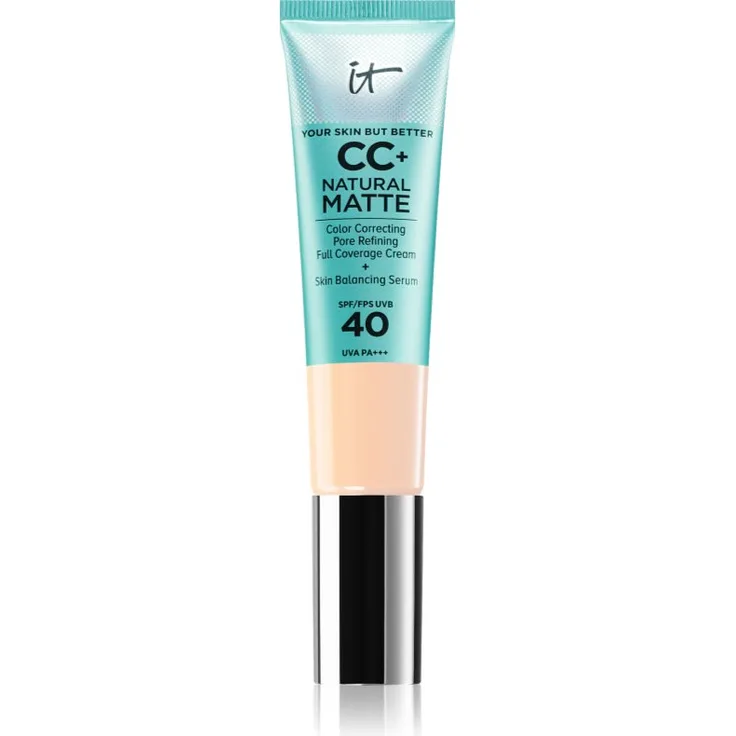 IT Cosmetics Your Skin But Better CC+ Natural Matte CC Cream, getönte Tagescreme für mattes Aussehen, SPF 40, Fair Beige, 32 ml