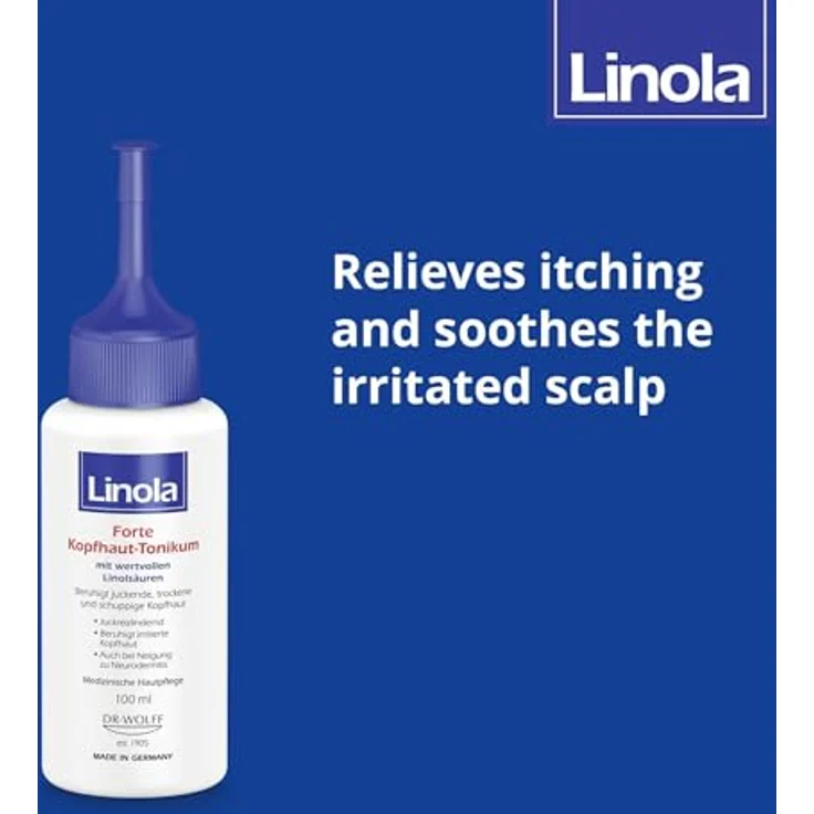 Linola Forte Kopfhaut-Tonikum, 100 ml - Intensivpflege für gereizte Kopfhaut, lindert Juckreiz und Schuppen, ohne Silikone – Bild 4