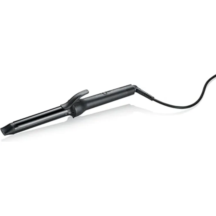 Severin Lockenstab LS 0822, 25mm mit Keramikbeschichtung, Ionen-Technologie, drei Temperaturstufen (160°C, 190°C, 210°C), schnelles Aufheizen, schwarz