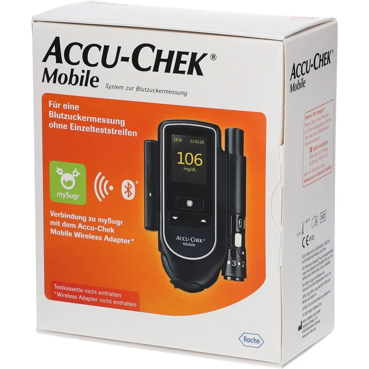 Accu-Chek Mobile Set mg/dl III, Blutzuckermessgerät für Diabetiker mit Insulintherapie