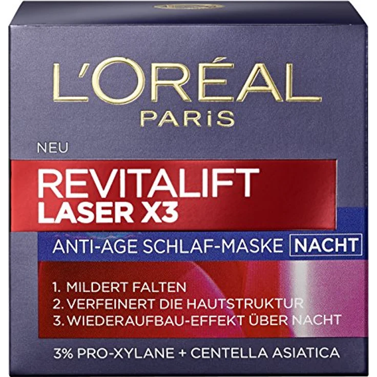 L'Oréal Paris Revitalift Laser X3 Anti-Aging Nacht Gesichtscreme Gesichtsfluid 50 ml mit hautverjüngernder Wirkung – Bild 2