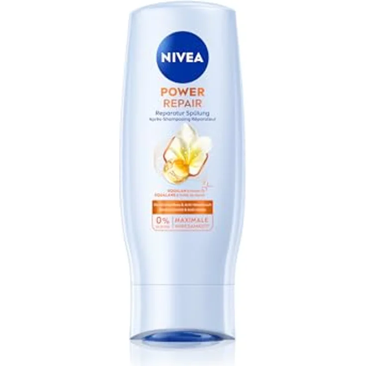 NIVEA Power Repair Reparatur Spülung, 200 ml, pflegender Conditioner mit Squalan Serum und Monoi-Öl, vegan und silikontfrei – Bild 1