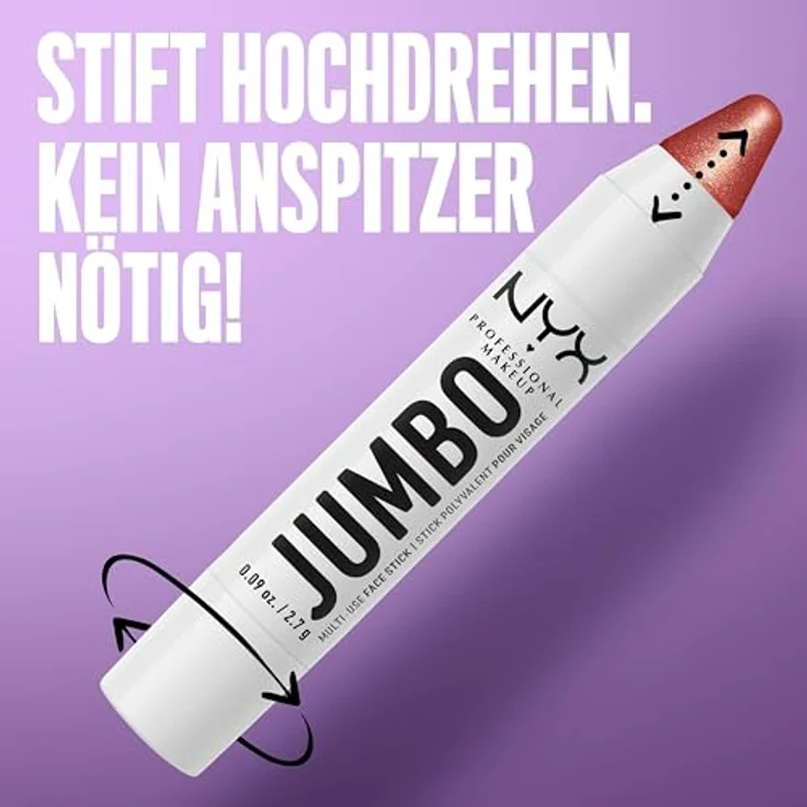 NYX Professional Makeup Jumbo Multi-Use Highlighter Stick, cremiger Highlighter mit intensivem Glow, Farbton 01 Coconut Cake, 2,7 g – Bild 5
