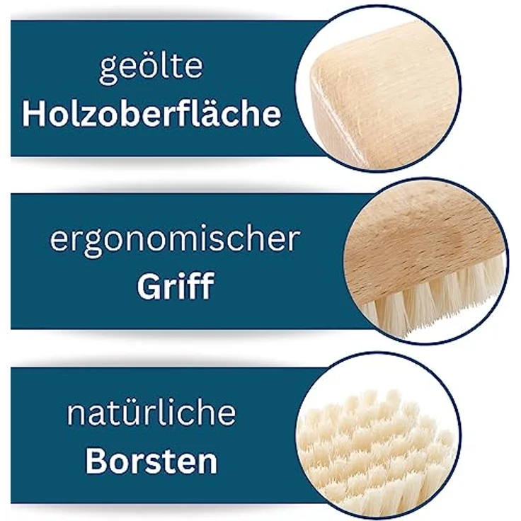 remos professional body care REMOS Handbürste Ärztebürste, weiche Naturborste aus heimischem Buchenholz, perfekt für sanfte Handreinigung, hergestellt in Deutschland – Bild 4