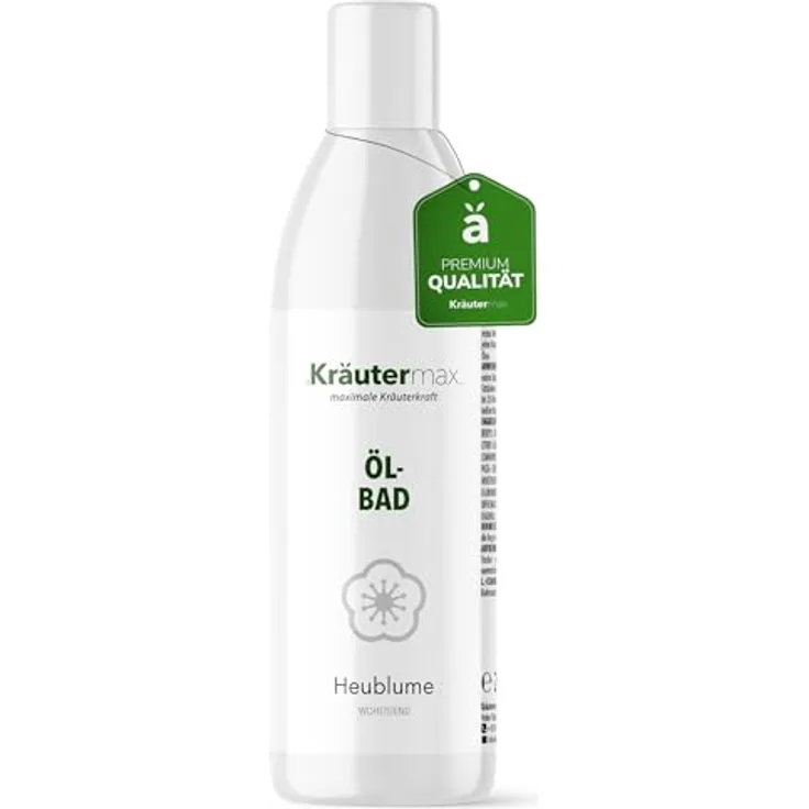 Kräutermax Heublumen Bad Öl, Ölbad mit 100% naturreinen ätherischen Ölen, 250 ml