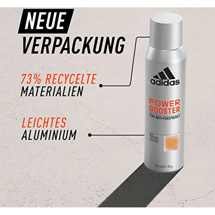 adidas Power Booster Anti-Transpirant Deo Roll-On für ihn, 72 Stunden trockene Frische, aromatisch-holziger Duft, 150 ml – Bild 4
