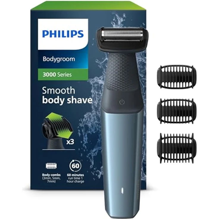 Philips Bodygroom Series 3000, wasserfester Trimmer für Intimbereich und Körper, 60 Min. Laufzeit, Modell BG3027/03 – Bild 2
