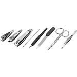HTI-Living Maniküre-Etui Maniküre Set 8-teilig, Pinzette, Nagelfeile, Schere, Nagelhautschieber, verschiedene Zangen