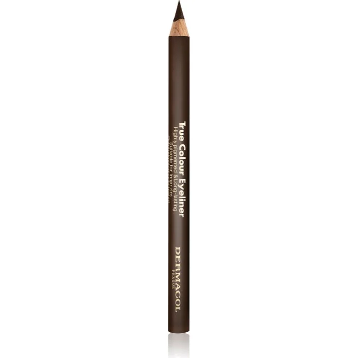 Dermacol True Colour Eyeliner, langlebiger Eyeliner in Farbton 02 Brown, 4 g, präzise Linien für dramatische Augenblicke