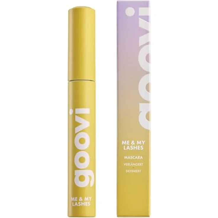 GOOVI Me & My Lashes Mascara, natürlich verlängernde Wimpern für perfekten Push-up-Look, schwarz, 12ml