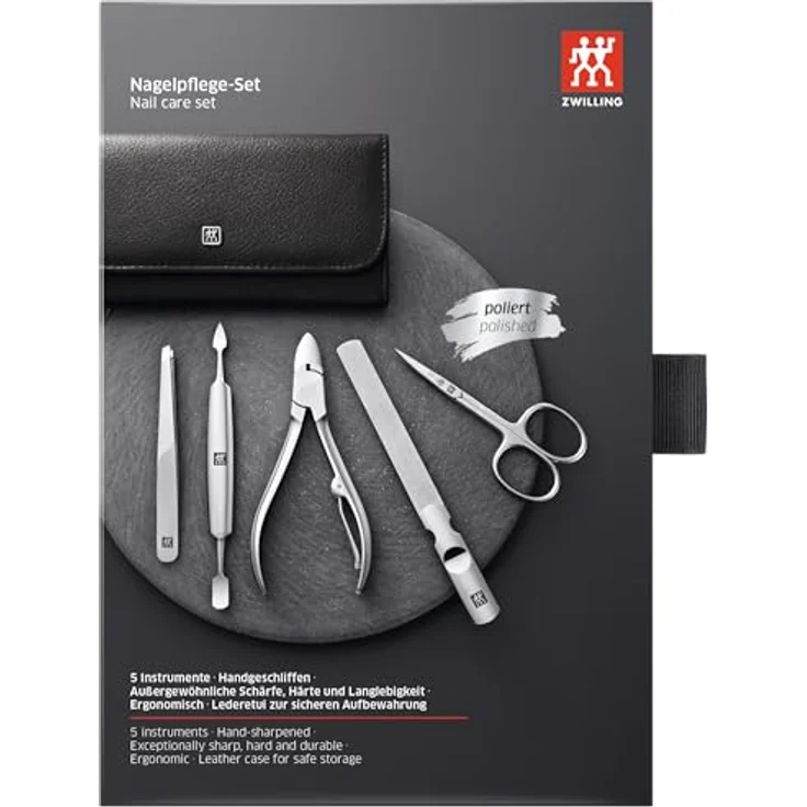 Zwilling Classic Inox Druckknopf-Etui 5-tlg. 14 cm - schwarz – Bild 6