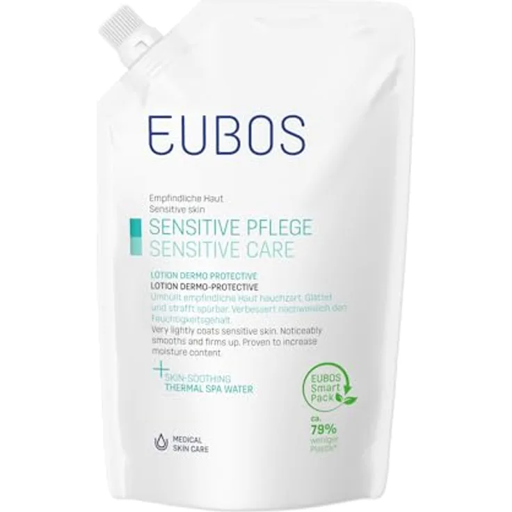 Eubos | Dermo Protectiv | 400 ml | Nachfüllbeutel | Für normale bis trockene Hautverträglichkeit | Dermatologisch bestätigt
