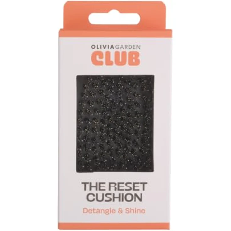 Olivia Garden Club THE RESET CUSHION Detangling & Shine Cushion, schwarze Haarebürste mit Wildschwein- und Nylonborsten, sanftes Entwirren und abnehmbares Gummikissen – Bild 1
