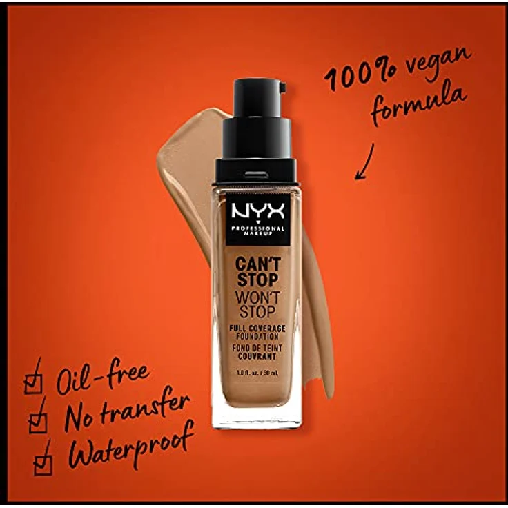 NYX Professional Make-up Can't Stop Won't Stop Golden Honey 30 ml – Bild 2