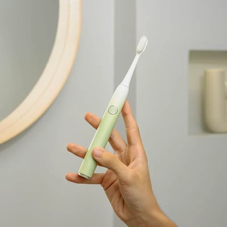 Be Lucent Spark, Elektrische Zahnbürste im kompakten Format mit sanften Borsten, Mint green, USB-C-Aufladung, bis zu 3 Wochen Akkulaufzeit, 3 Modi – Bild 4