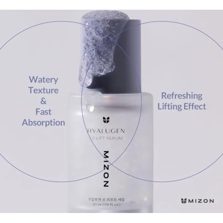 MIZON HYALUGEN LE LIFT SERUM 30ml, Innovative Hyaluronsäure-Kollagen-Formel für straffe, hydratisierte Haut, verbessert Hautton und Textur, geeignet für empfindliche Haut – Bild 2