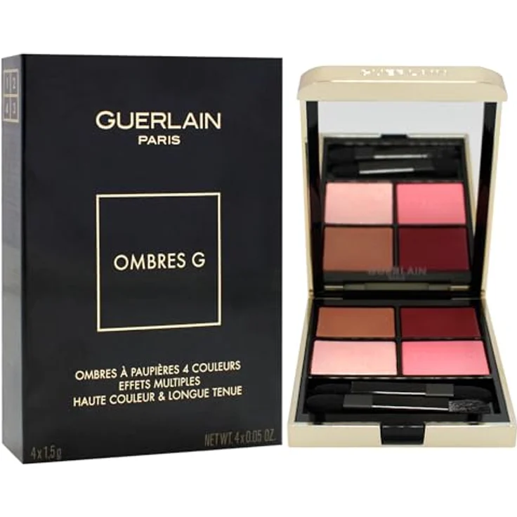 GUERLAIN Ombres G Eyeshadow Palette, 4 Farbtöne mit intensivem Satin, Matt, Metallic und Perlmutt, 6 g – Bild 3