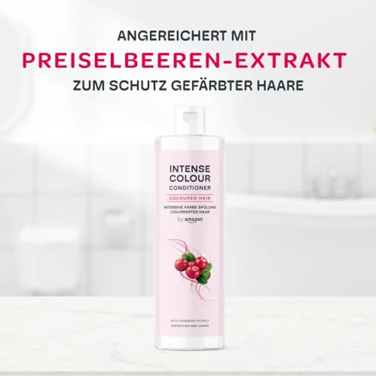 by Amazon Intensiver Farbconditioner für gefärbtes Haar, 2 x 300 ml mit Cranberry-Extrakt, vegan und silikonfrei – Bild 3