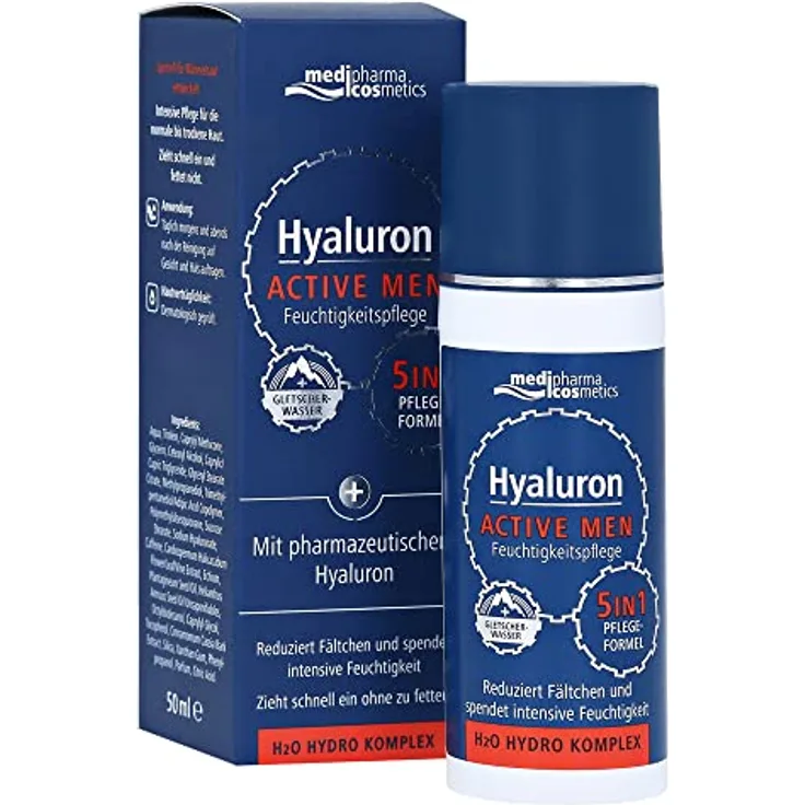 Dr. Theiss Naturwaren GmbH Hyaluron ACTIVE MEN Feuchtigkeitspflege, 50 ml - Hyaluron Active Men Feuchtigkeitspflege Creme