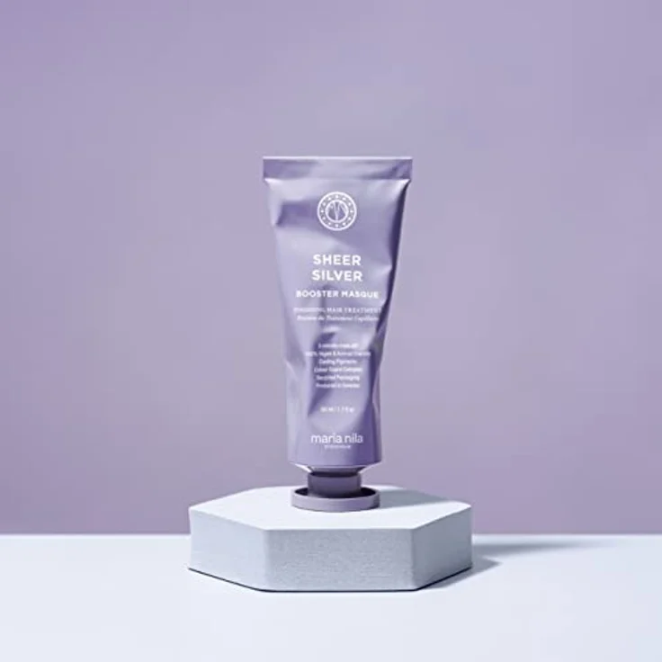 Maria Nila Sheer Silver Booster Masque, 50 ml - Intensivpflege für blondes Haar - Feuchtigkeitsspendende Anti-Gelbstich-Haarmaske - Vegan & Tierfreundlich - Reisegröße – Bild 5