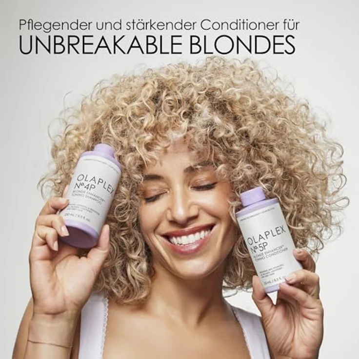 Olaplex No 5P Blonde Enhancer Purple Toning Conditioner, Repariert, Spendet Feuchtigkeit und Hellt Alle Blonden, Aufgehellten und Grauen Haare Auf, 250 ml – Bild 2