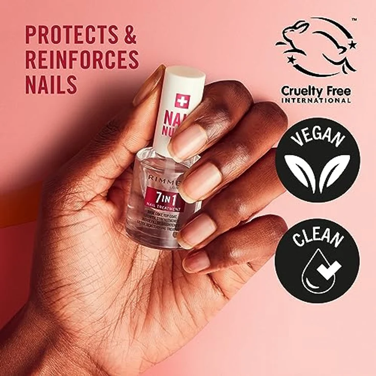 Rimmel Nail Nurse 7-in-1, Basis- und Decklack für Fingernägel mit langanhaltendem Glanz, 12 ml – Bild 4