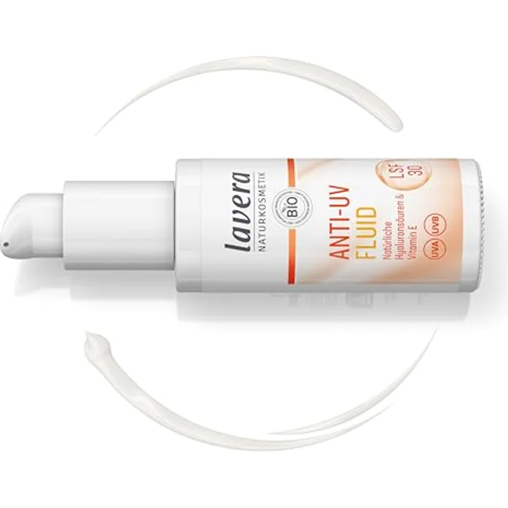 lavera Anti-UV Fluid LSF 30 - mit Hyaluronsäure & Vitamin E - mineralischer Schutz, gegen sonnenbedingte Hautalterung - vegan, Naturkosmetik - 30 ml – Bild 3