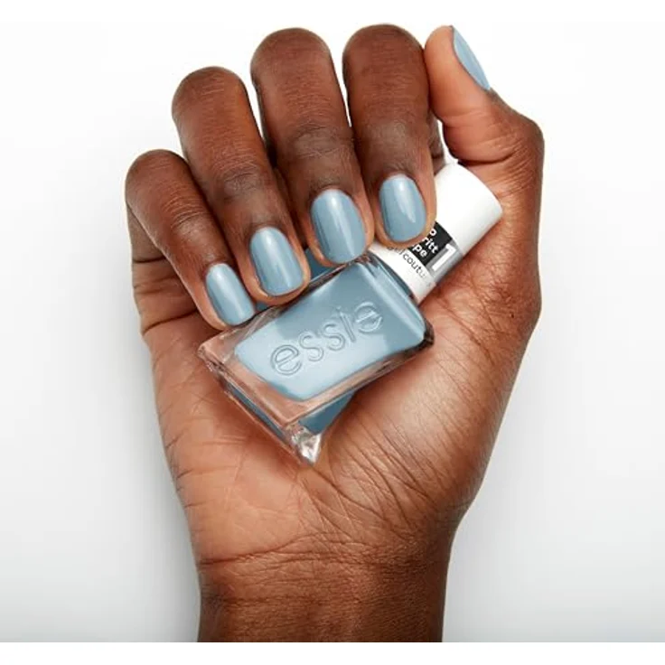 essie langanhaltender Nagellack mit glänzendem Finish, Maniküre ohne UV-Licht, Gel Couture, Farbe: Nr. 135 first view, Blau, 1 x 13,5 ml – Bild 5