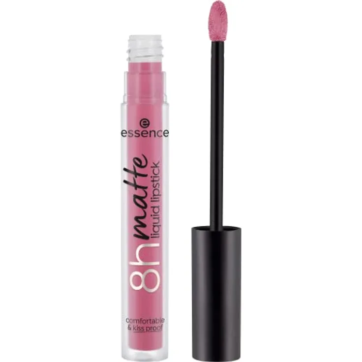 essence 8h matte liquid lipstick, Nr. 05, Pink, langanhaltend, mattierend, schnelltrocknend, matt, vegan, wasserfest, ölfrei, ohne Alkohol, 1er Pack (2.5ml)