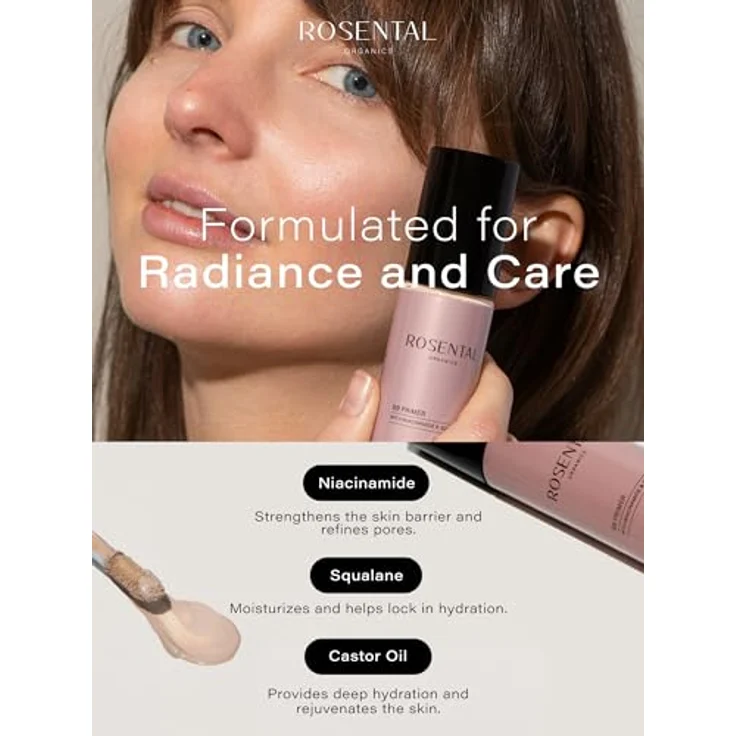 Rosental Organics Illuminating BB Primer mit Niacinamid & Squalan, 25 ml - für strahlenden Teint und minimierte Poren – Bild 3